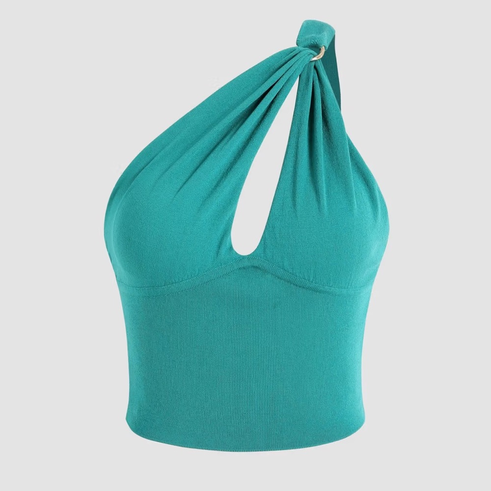 Cider One Shoulder Crop Top
